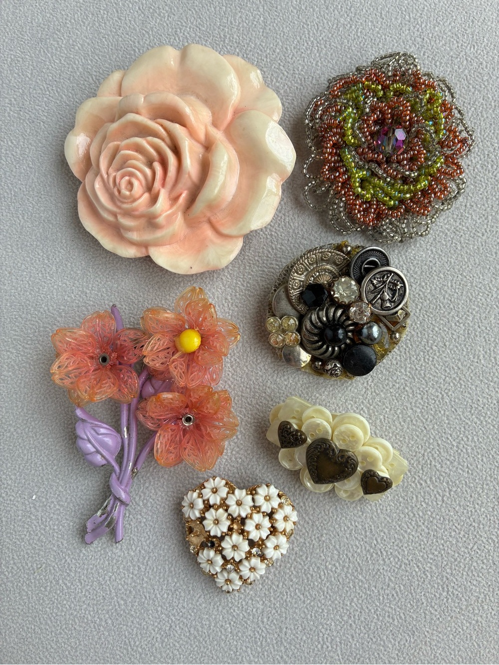 Vintage Mix of Acrylic and Handmade Jewelry Lot